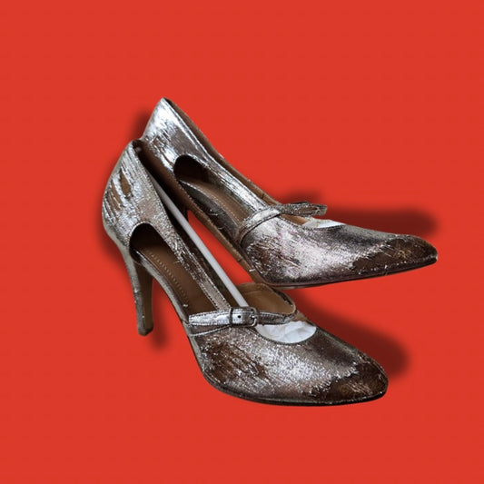 Maison Margiela Bleach Lurex Mary-Jane Pumps